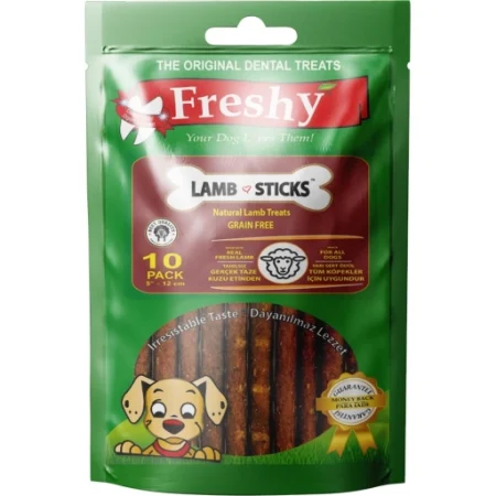 (فرشی) تشویقی دنتال مدل Lamb Sticks  بسته 10 عددی وزن 100 گرم