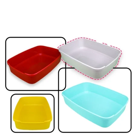 (دنیل) توالت بدون لبه گربه LITTER BOX سایز بزرگ