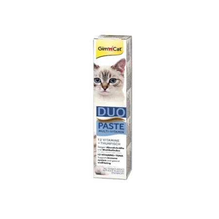(جیم کت)خمیر مولتی ویتامین گربه مدل Duo Paste با طعم تن 50 گرمی