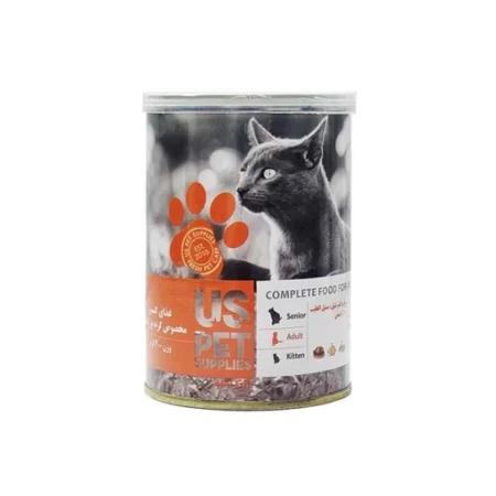 (یو اس پت) کنسرو گربه با طعم مرغ و کدو تنبل و سنبل الطیب 400 گرمی