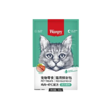 (ونپی) سوپ گربه با طعم مرغ و میگو 80 گرمی