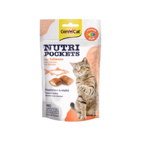 (جیم کت) تشویقی گربه مغز دار NUTRI با طعم ماهی سالمون 60 گرمی
