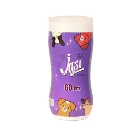 (ژاسی) دستمال مرطوب مخصوص سگ و گربه 60 برگی