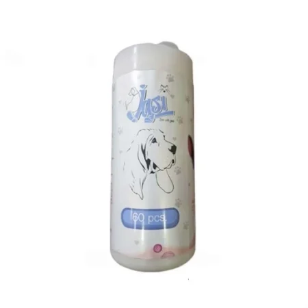 (ژاسی) دستمال مرطوب مخصوص گوش سگ و گربه 60 عددی